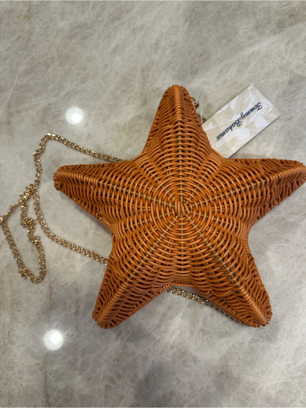 Tommy Bahama Wicker Star Crossbody with Gold Chain - Picture 3 of 7